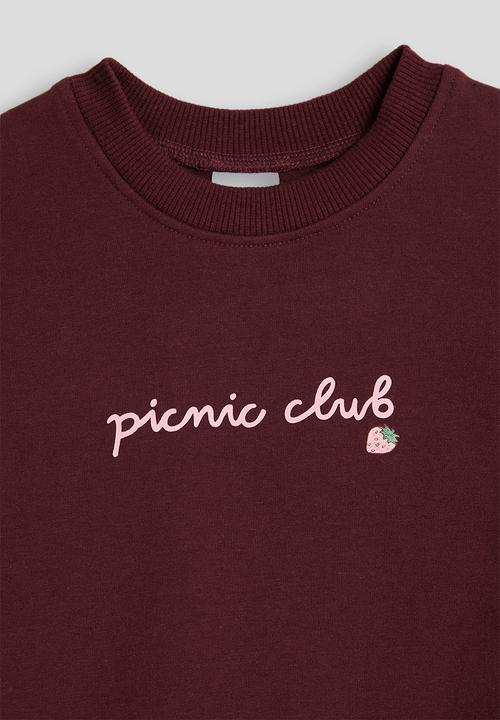 Cotton On - Bundle Riley Sweater & Trackpant - Bordeaux/Picnic Club