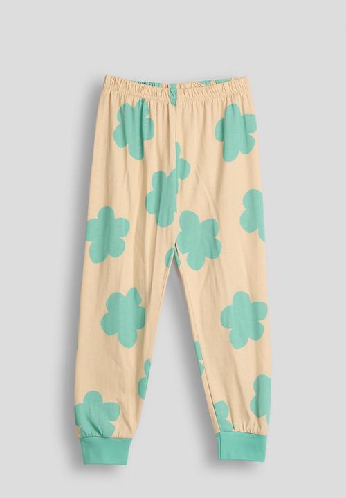 Pop Candy - Floral aop sweatshirt & joggers - blond/blue