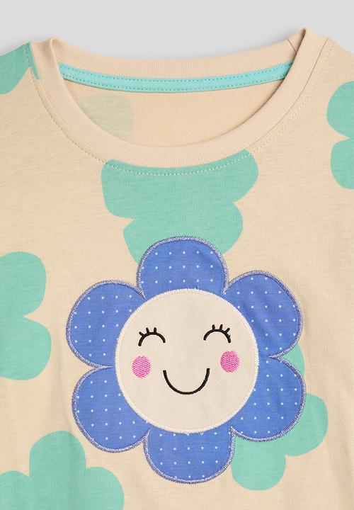 Pop Candy - Floral aop sweatshirt & joggers - blond/blue