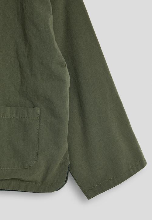 Pop Candy - Cotton lined button-down jacket - moss green