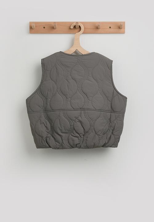 Pop Candy - Onion quilted puffer vest - dark grey