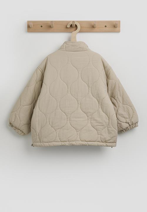 Pop Candy - Onion quilted padded jacket - soft ecru