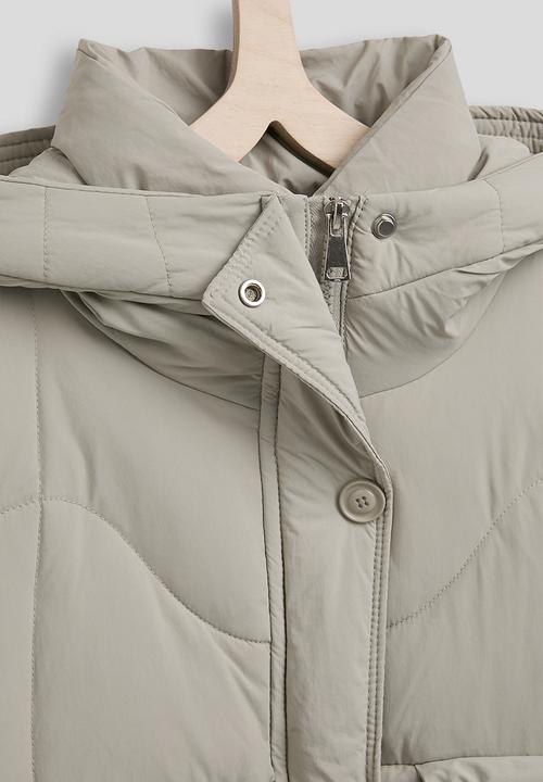 Pop Candy - Utility detailed puffer jacket - alabaster