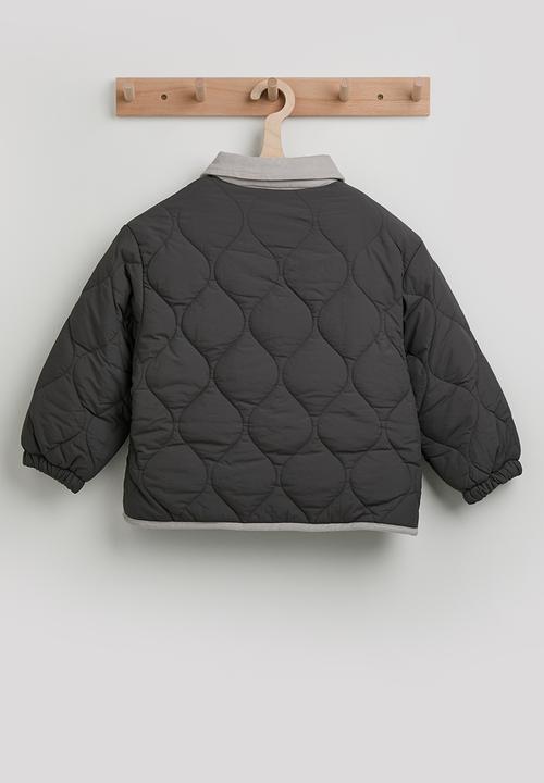 Pop Candy - Onion quilted jacket with welt pockets - grey multi
