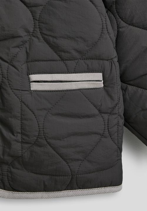 Pop Candy - Onion quilted jacket with welt pockets - grey multi