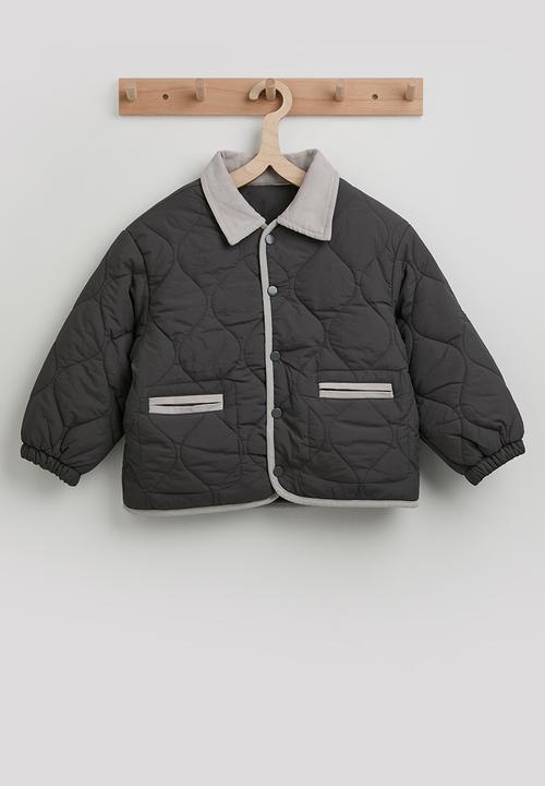 Pop Candy - Onion quilted jacket with welt pockets - grey multi