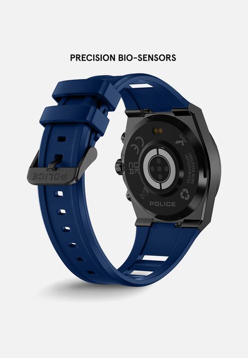 Police - IP Blk Case Blk amoled screen Silicone - Black/Blue