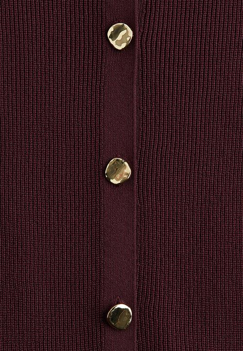 H&M - Peplum cardigan - burgundy