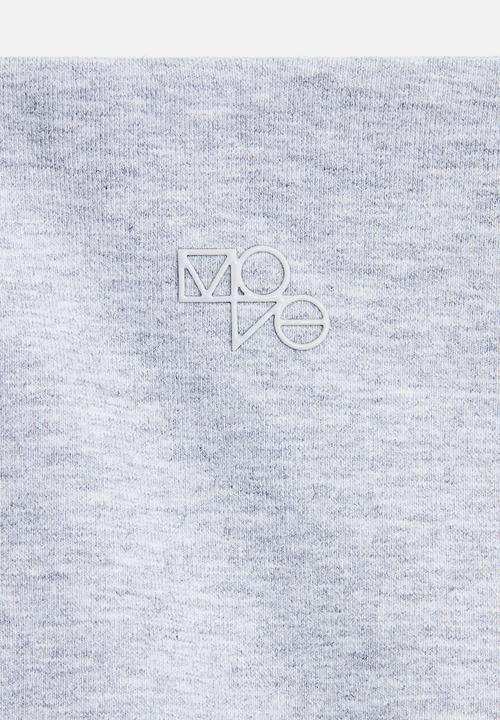 H&M - Sports twist top with drymove. - light grey marl