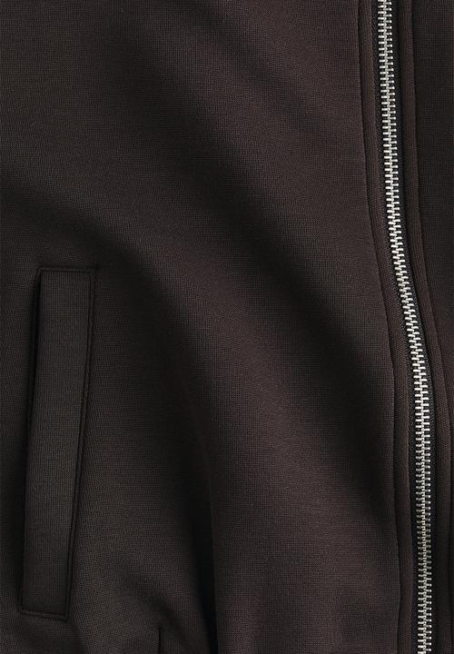 H&M - Scuba zip-through sweatshirt - dark brown