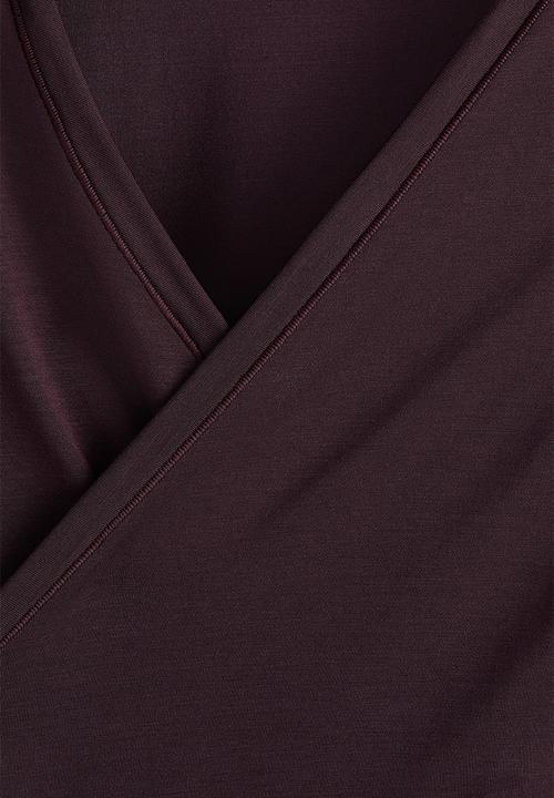 H&M - Sports wrap top in modal - chocolate plum