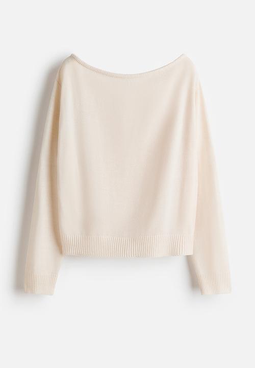 H&M - Off-the-shoulder jumper - light beige
