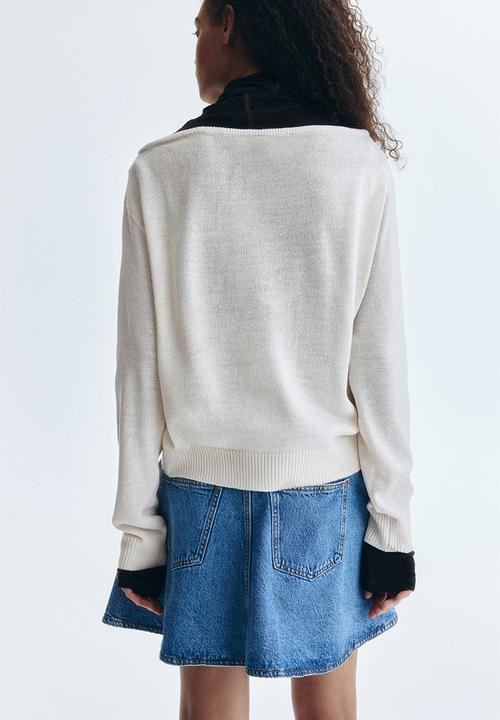 H&M - Off-the-shoulder jumper - light beige