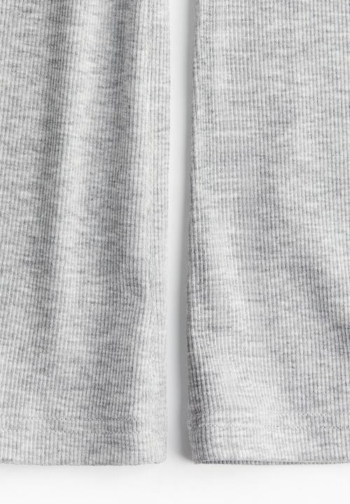 H&M - Foldover-waist sports trousers - grey marl