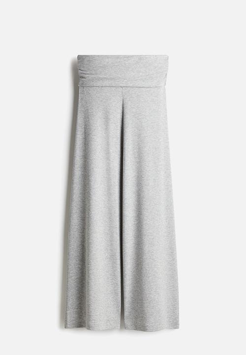 H&M - Foldover-waist sports trousers - grey marl