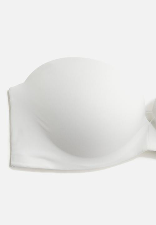 H&M - Microfibre super push-up balconette bra - white