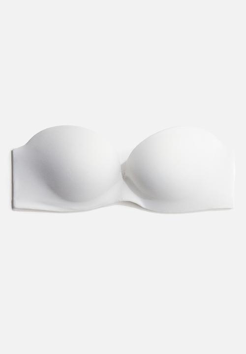 H&M - Microfibre super push-up balconette bra - white