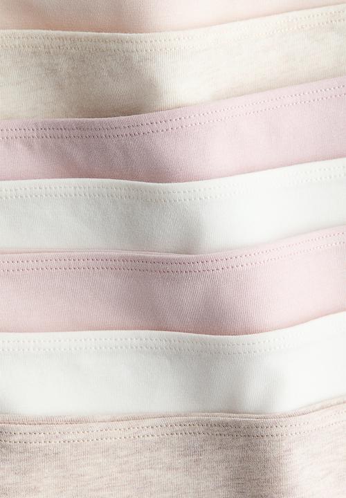 H&M - 7 pack hipster briefs - light beige marl/light pink