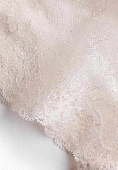H&M - 2-pack lace brazilian briefs - white