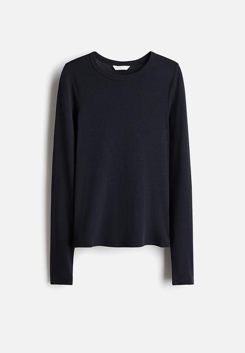 H&M - Long-sleeved jersey top - navy blue