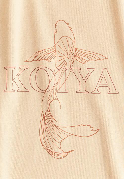 H&M - Raglan-sleeved t-shirt - beige/koiya