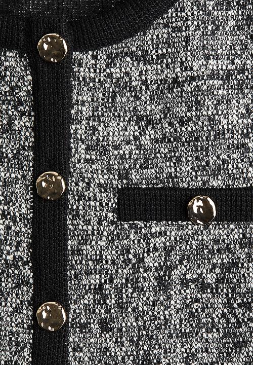 H&M - Textured jersey cardigan - black marl