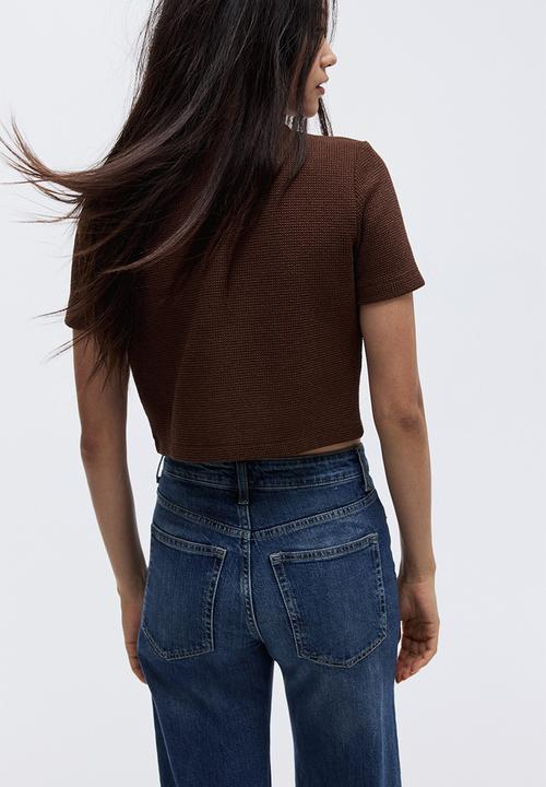 H&M - Textured jersey cardigan - dark brown