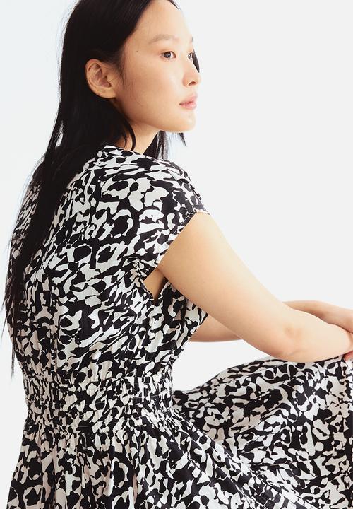 H&M - Cotton dress - black/patterned