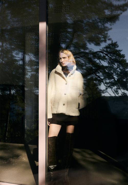 H&M - Teddy jacket - cream