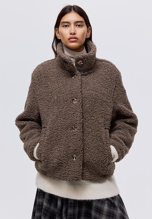 H&M - Teddy jacket - dark beige