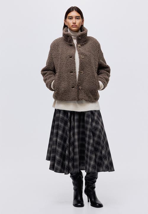 H&M - Teddy jacket - dark beige