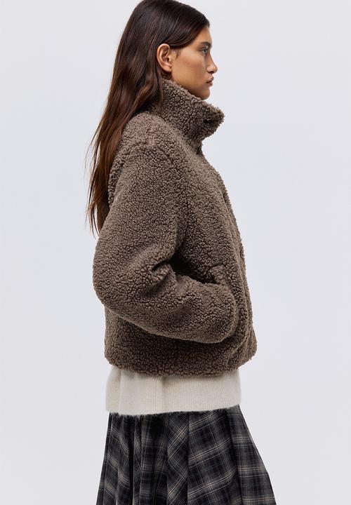 H&M - Teddy jacket - dark beige