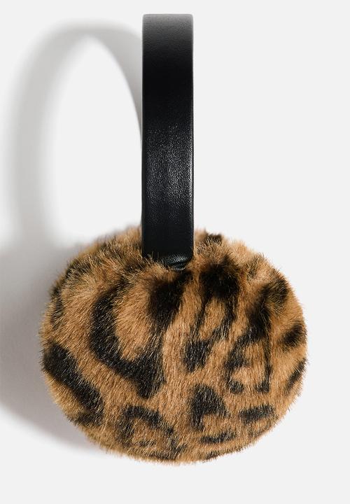H&M - Fluffy earmuffs - beige/leopard print