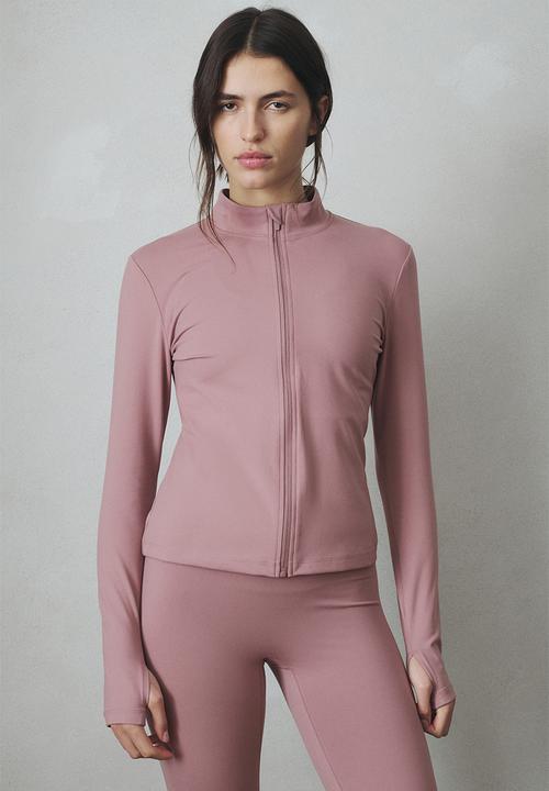 H&M - Zip-through sports jacket with softmove? - antique rose
