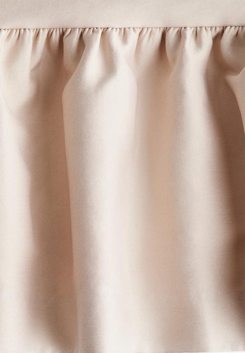 H&M - Frilled mini skort - light beige