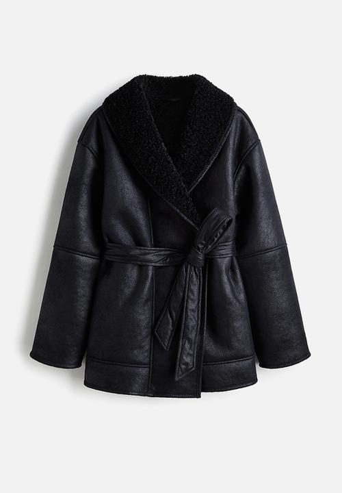 H&M - Double-faced coat - black