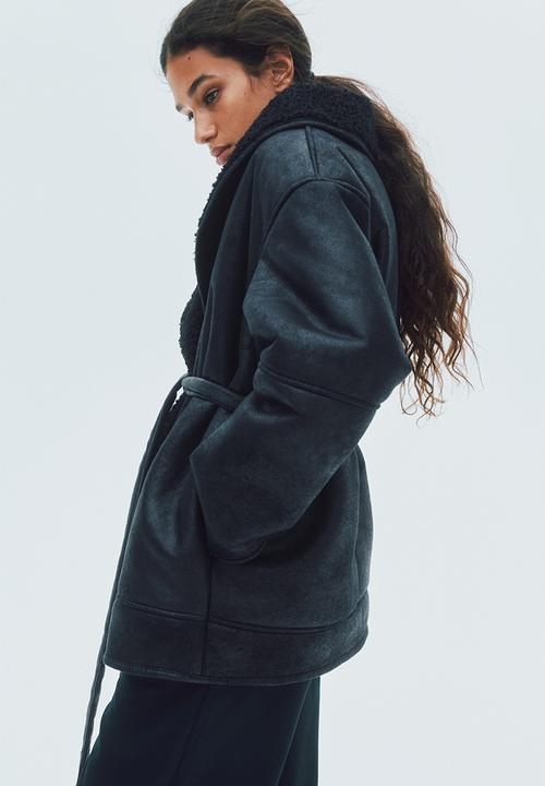 H&M - Double-faced coat - black