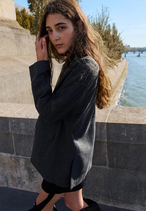H&M - Embellished blazer - dark grey