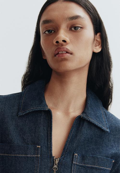 H&M - Denim playsuit - dark denim blue