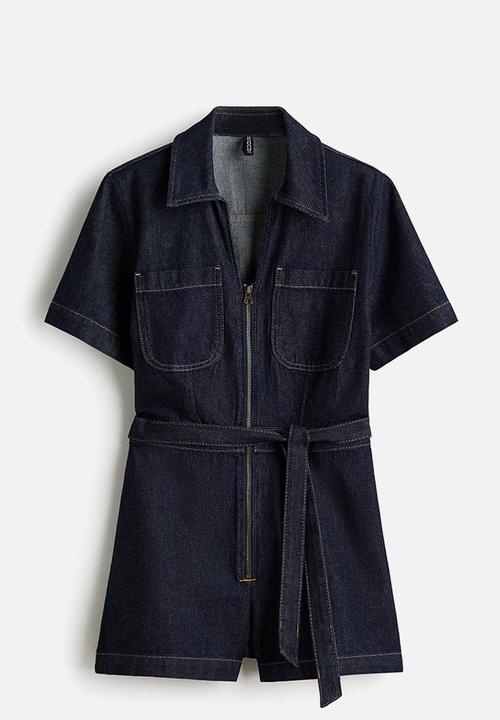 H&M - Denim playsuit - dark denim blue