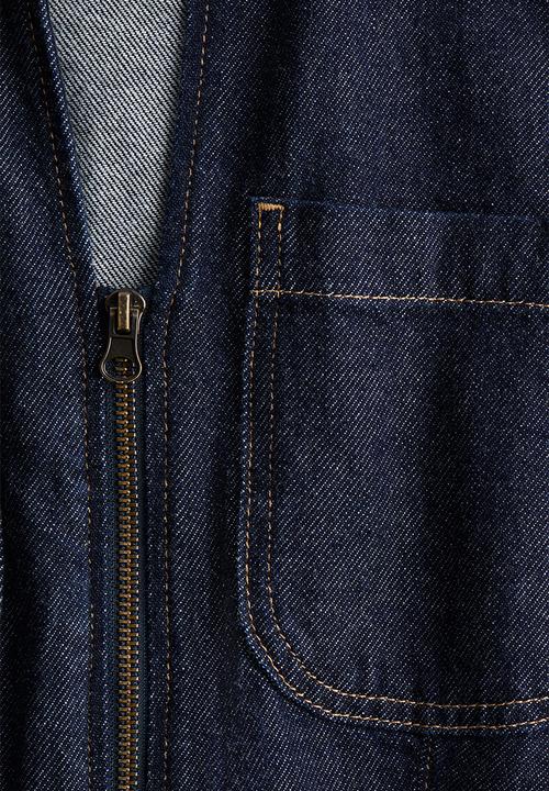 H&M - Denim playsuit - dark denim blue