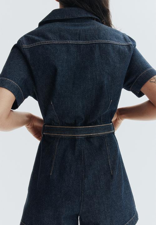 H&M - Denim playsuit - dark denim blue