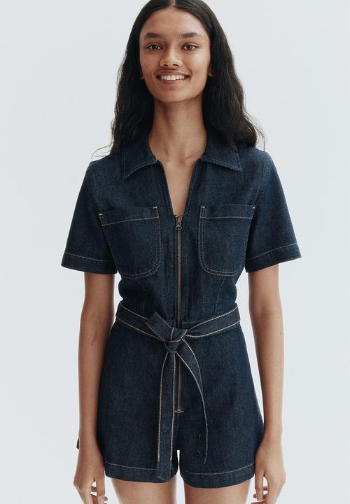 H&M - Denim playsuit - dark denim blue