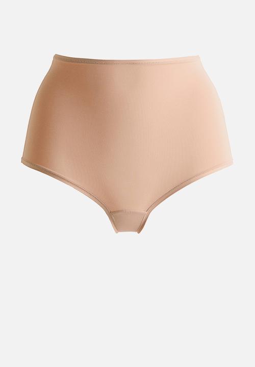 H&M - 3 pack microfibre shortie briefs - beige/white/black