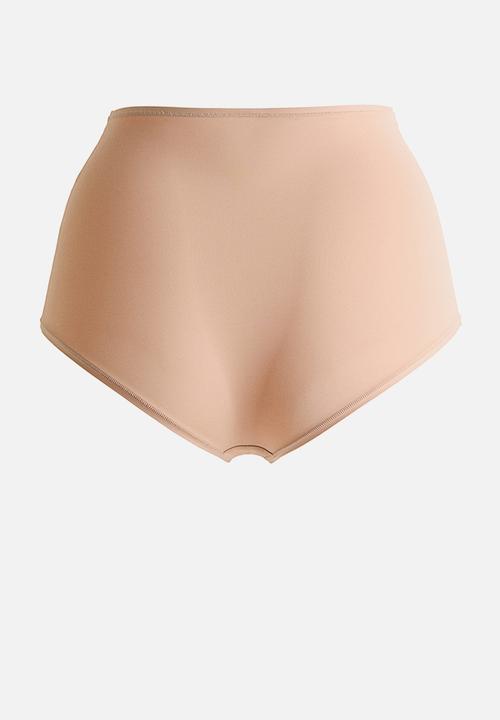 H&M - 3 pack microfibre shortie briefs - beige/white/black
