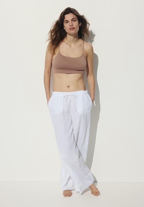 H&M - Seamless padded bralette - dark beige