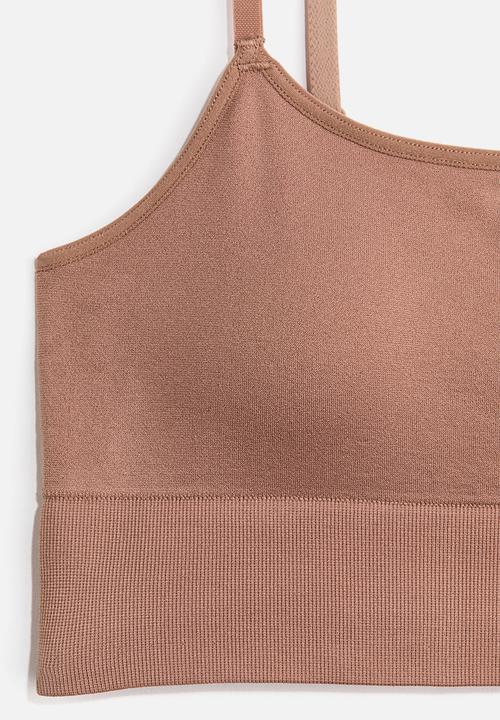 H&M - Seamless padded bralette - dark beige