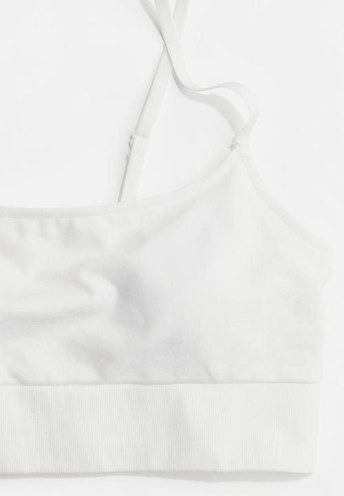 H&M - Seamless padded bralette - white