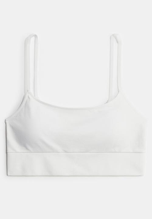 H&M - Seamless padded bralette - white