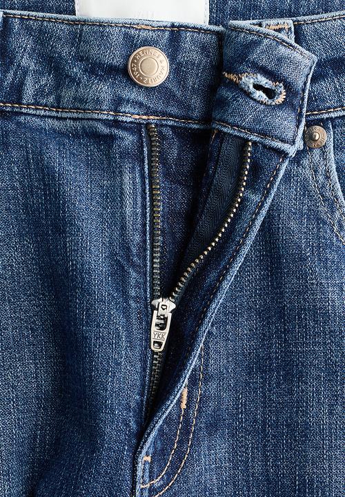 H&M - Wide high waist jeans - denim blue